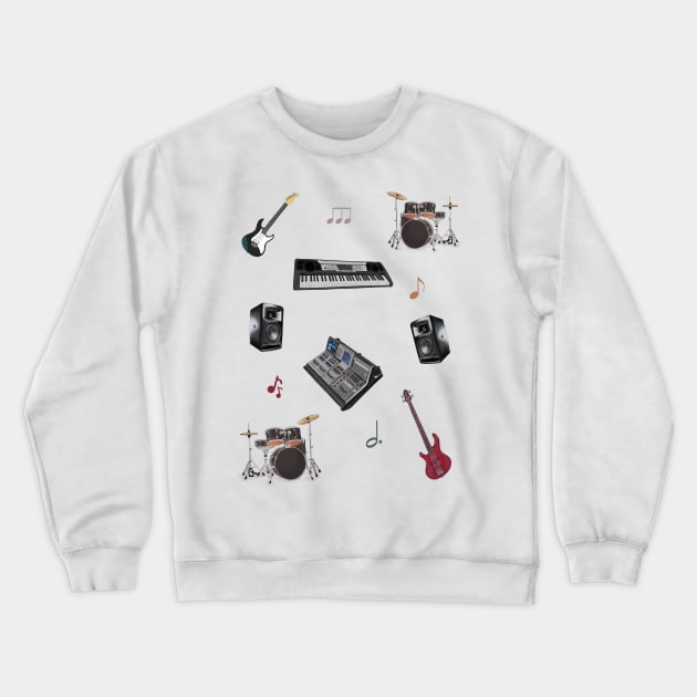 Musical Instrument Symphony Crewneck Sweatshirt by GambarGrace